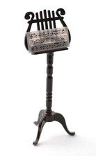 Dolls House Ornate Wooden Music Stand Instrument 1:12 Scale Accessory 559 tumdee