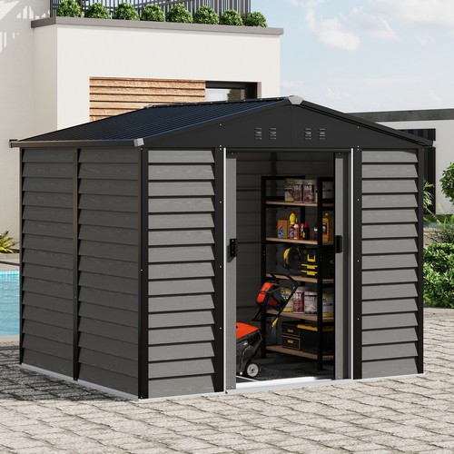Metal garden shed 8x7ft - garden, 10x8ft