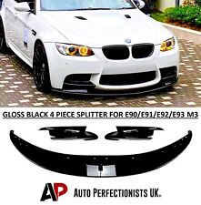 BMW M3 E90 E91 E92 E93 Gloss Black Front Splitter Spoiler Lip Wing Body Kit 7-13