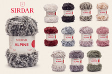 Sirdar Alpine Luxe Fur Effect 50g Wool - Fluffy Soft Super Chunky Knitting Yarn