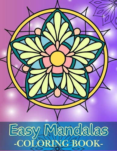 Easy mandalas coloring - coloring, book
