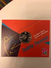 2012 London Olympic Sports 2011 50p Coin UNC Sealed In Card Table Tennis