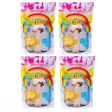 4x Tie Dye Kit - 12 Radical Colours with Gloves, Bands & Sheet for Arts & Crafts