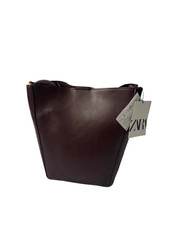 Zara Burgundy Bucket Shoulder