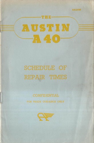 Austin a40 schedule - a40,