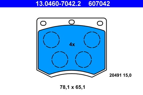 Ate 0460 7042 brake pad - brake,