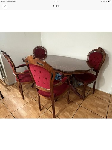 Italian dining table and four - dining,