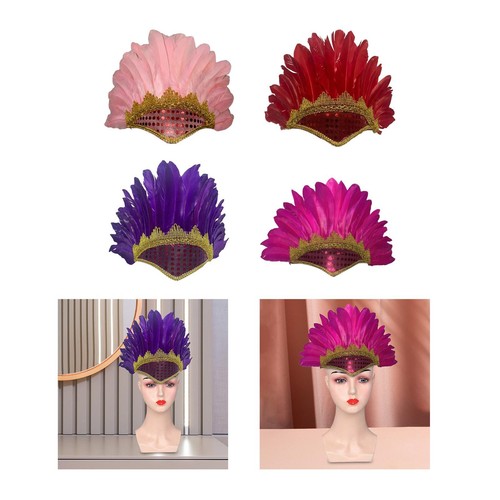 Feather headdress costume - headdress,