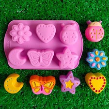 6 Different Shapes DIY Handmade Silicone Soap Mold Chocolate Biscuit Fondant...