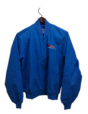 NASCAR VTG Crisco MBA Men's Racing Jacket M Blue Cotton Shell  Embroidered NOS