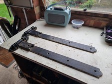 Reclaimed Heavy Duty Cast Iron Victorian Hinges Barn Door / Gate 2 Pair 4 Total