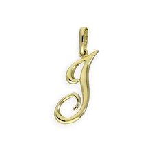 9ct Gold Fancy Calligraphy Script Letter Charms A - Z Initial Alphabet