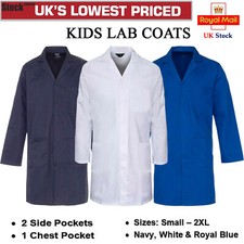 Kids Children's Girls Boys Doctors Scientist LAB COAT Fancy Dress Costume UK
