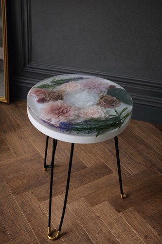 Resin coffee side table - resin,