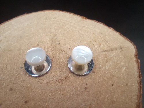 Mother pearl tuxedo studs - mother,