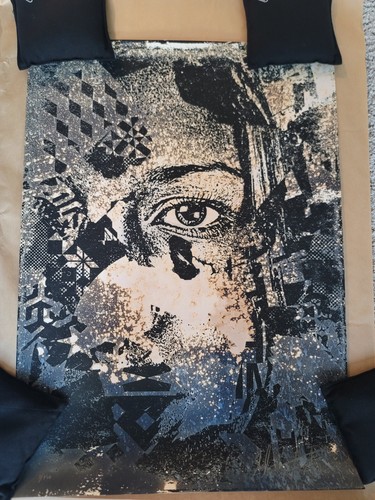 Vhils caustic signed - vhils, &