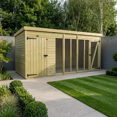 Dog kennel and run - x,