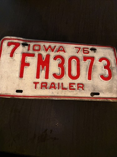 Vtg 1976 iowa - 1976, plate