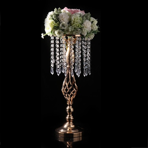 Gold crystal candelabra - crystal,