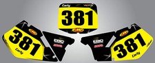 Custom Number Plates for Suzuki RM 125 & 250 1999 / 2000 BARBED style stickers