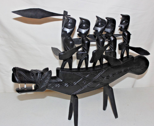 Vintage african dog boat - 19”,
