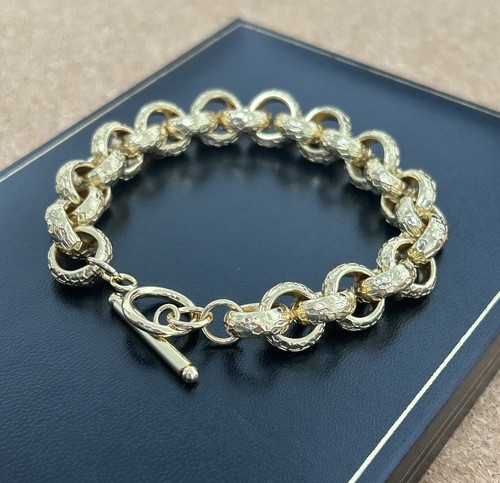 18ct solid patterned heavy - 18ct,
