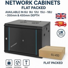 Network Data Cabinet Wall Mount 6U 9U 12U 15U 18U Flat Pack Rack Enclosure