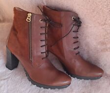 Tan Leather Ankle Boots Size