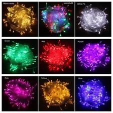 UK Fairy String Lights 10-100m Mains Plug In Christmas Tree Indoor & Outdoor
