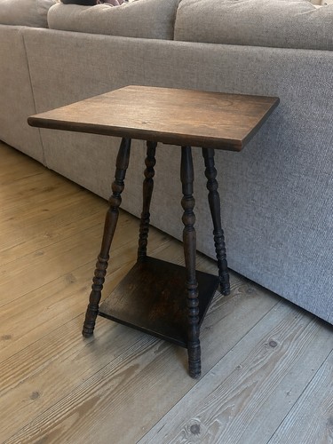 Vintage dark wood plant stand - vintage,