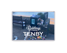 Tenby Beach Fridge Magnet -