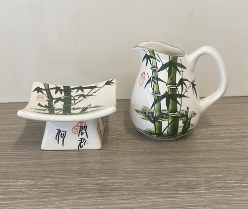 Vintage chinese bamboo ceramic - vintage,