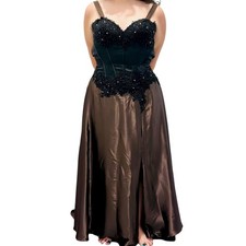Jovani Embellished Lace Brown