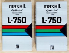MAXELL L-750 Used Betamax Recordable Video Tapes Bundle (2x tapes)