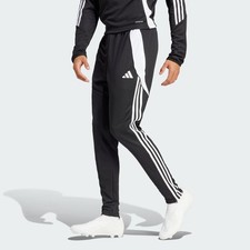 Adidas Tiro 24 Black/White Zip Pocket Training Track Pants MSRP $50