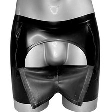 Latex Rubber Shorts with Front