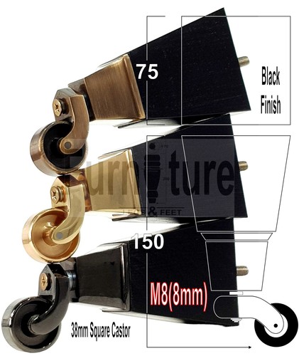 Block wood furniture legs - 4x,