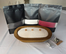 DIY Candle Kit - 200g Candle Sand, Wooden Bowl, 15 Candle Wicks, Sand Bag