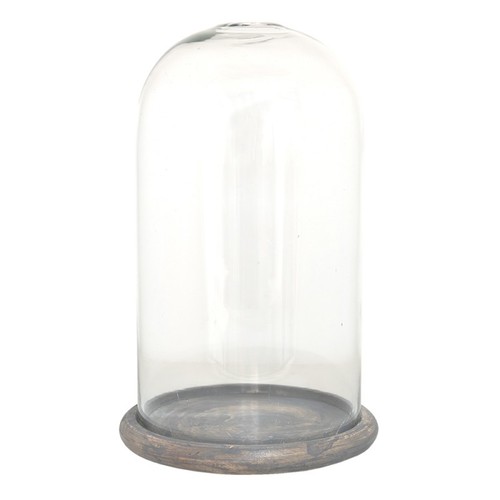 Round glass display bell jar - glass,