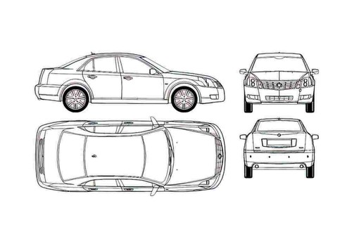 Photo blueprint cadillac - a4,