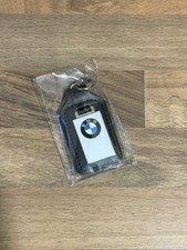 NEW - GENUINE LEATHER BMW KEY RING BLANK (SMALL  LOOP)