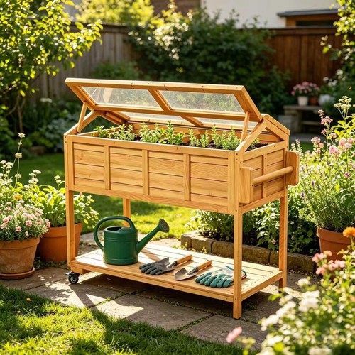 Wooden raised garden bed - raised,