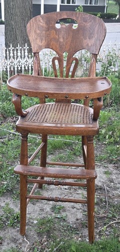 Antique wooden high - wooden, baby