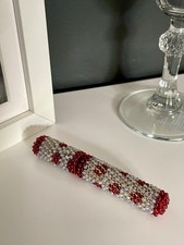 Antique Red & White Beaded