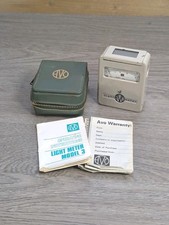 Collectable 1970s AVO Pocket LIGHT METER - MODEL 3 Original Green Case + Manual