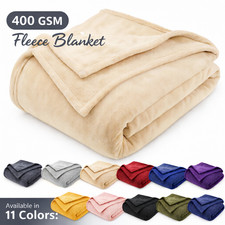 Faux Fur Fleece Blanket Mink