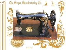 Restoration decals for antique Singer 16K33 sewing machine