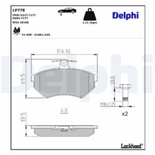 LP778 BRAKE PAD SET, DISC BRAKE DELPHI