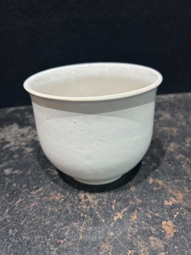 Vintage white speckled - white, plant