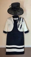 Mother of the Bride Dress. Luis Civit Dress,Jacket With Hat & Belt. Worn Once!!!